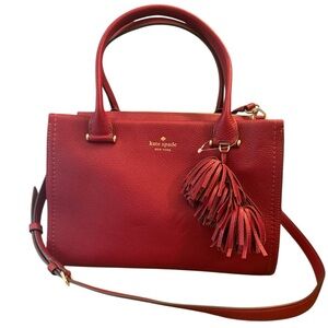 Kate Spade Cherry Red Satchel‎ with Tassel